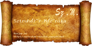 Sztruhár Mónika névjegykártya